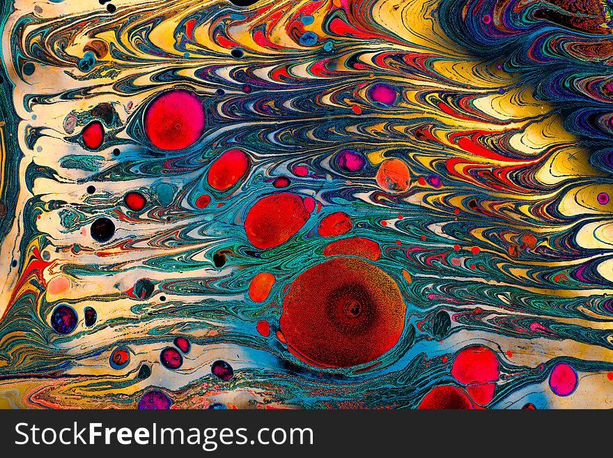Traditional Ottoman Turkish abstract marbling art patterns as background. Traditional Ottoman Turkish abstract marbling art patterns as background