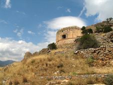 Medieval Defence Tower - Spinalong Island Royalty Free Stock Photo Medieval Defence Tower - Spinalong Island Royalty Free Stock Photo