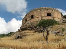 Medieval Defence Tower At Spinalonga Island Royalty Free Stock Images Medieval Defence Tower At Spinalonga Island Royalty Free Stock Images