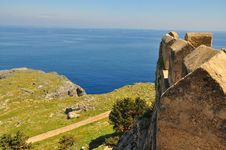 Bay In Lindos. The Island Of Rhodes. Royalty Free Stock Images Bay In Lindos. The Island Of Rhodes. Royalty Free Stock Images