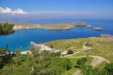 Bay In Lindos. The Island Of Rhodes. Stock Photography Bay In Lindos. The Island Of Rhodes. Stock Photography
