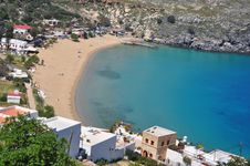 Bay In Lindos. The Island Of Rhodes. Stock Photo Bay In Lindos. The Island Of Rhodes. Stock Photo