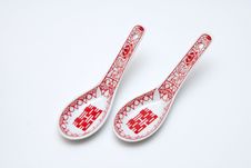 Chinese Wedding  Spoons Stock Images
