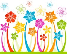 Floral Horizontal Seamless Background Stock Image Floral Horizontal Seamless Background Stock Image