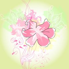 Background With Lily Flowers Stock Image Background With Lily Flowers Stock Image