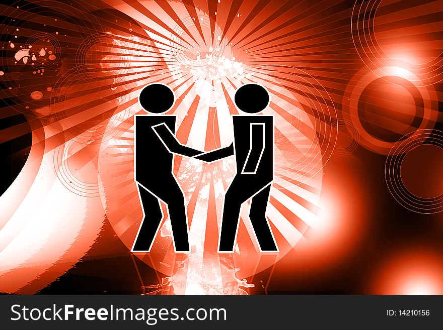 Shake Hand Images In Abstract Background