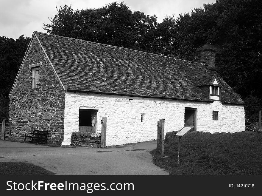 View of an old welsh farm building. View of an old welsh farm building