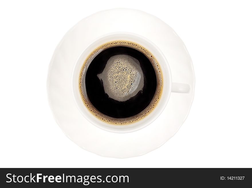 Cup of coffee - isolated on white background