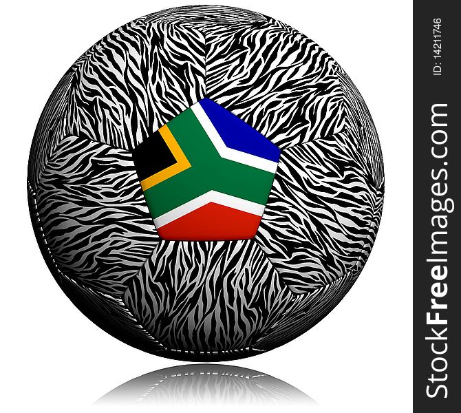 Africa zebra soccer ball