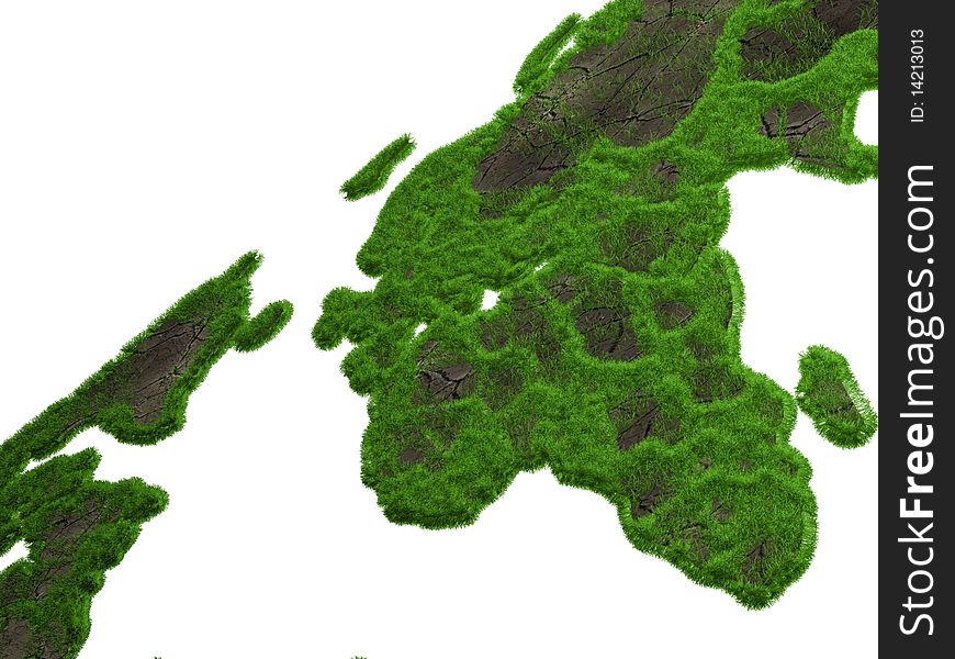 3d render of a world map. 3d render of a world map