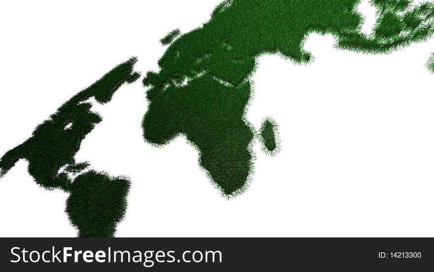 3d render of a world map. 3d render of a world map