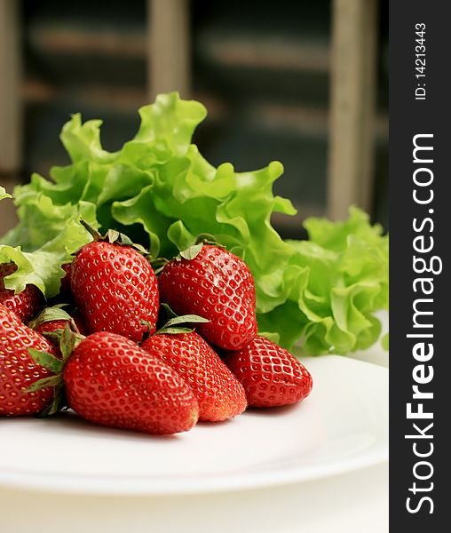 Strawberries On A Plate