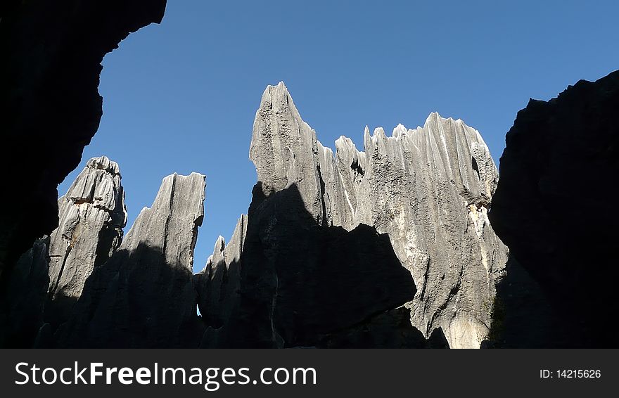 The shilin stone forest near kunming