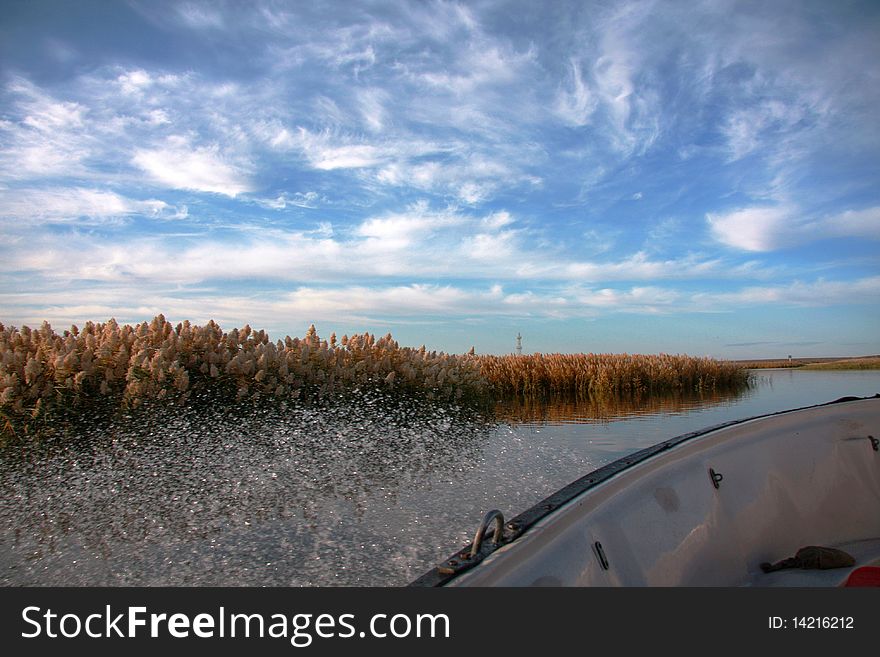 Boating On Juyan Lake