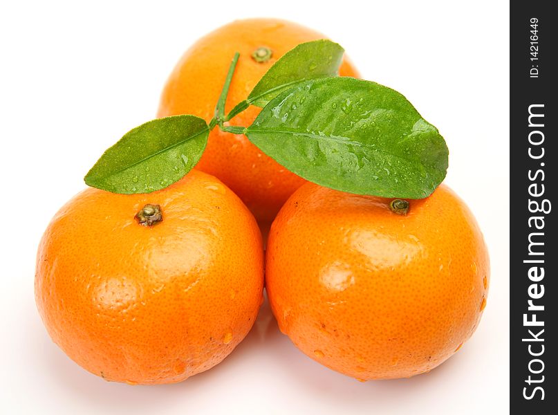 Fresh fruit on a white background