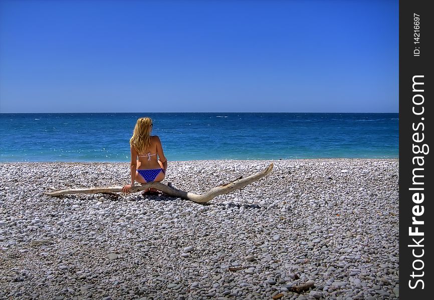 Girl On Beach