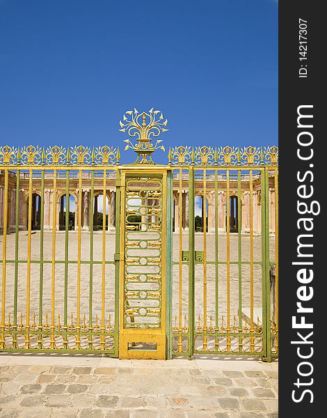 Golden Door At Entrance Of Le Grand Trianon