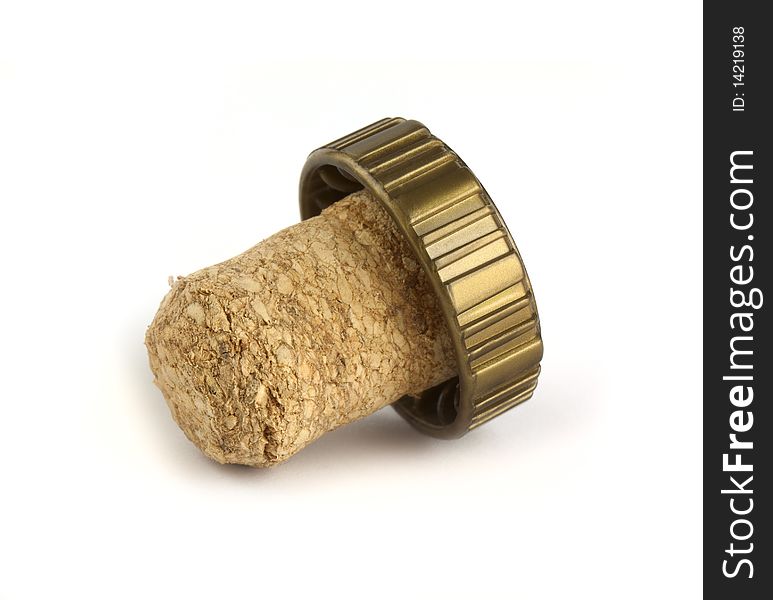 Cork isolated on white background