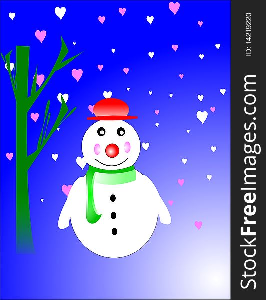 Happy snowman