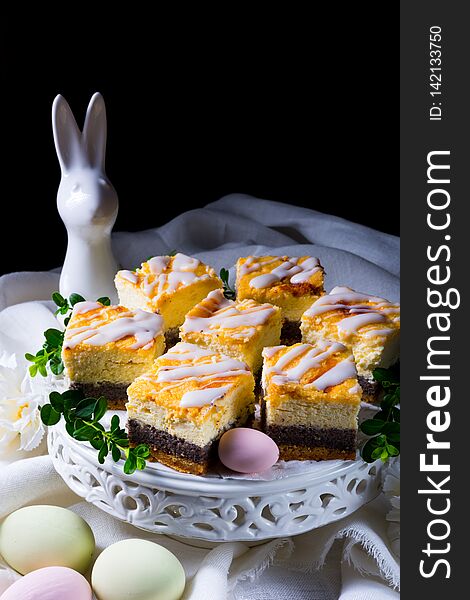 Delicious Easter Poppy Seed Cake With White Glaze