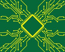 Circuit Board Line Background Concept Design Illustration Stock Images