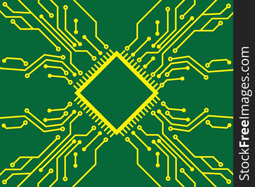 Circuit Board Line Background Concept Design Illustration