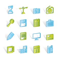 Business And Office Icons Stock Photo Business And Office Icons Stock Photo