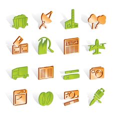 Business And Industry Icons Royalty Free Stock Image Business And Industry Icons Royalty Free Stock Image