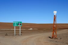 Bolivia Chile Border Stock Images