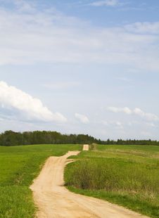 Road Through The Meadow Stock Photography Road Through The Meadow Stock Photography