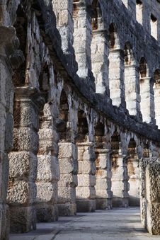 Ancient Roman Arena In Pula Royalty Free Stock Image