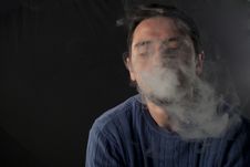Man Smoking Royalty Free Stock Photography Man Smoking Royalty Free Stock Photography