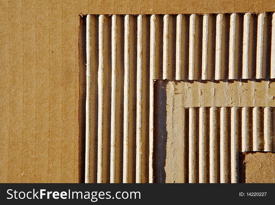 Wavy layers of a cardboard. Wavy layers of a cardboard