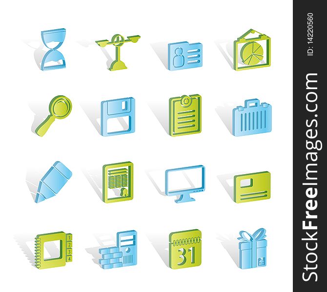 Business and office icons -   icon set
