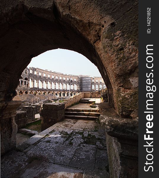 Ancient Roman Arena in Pula, Croatia