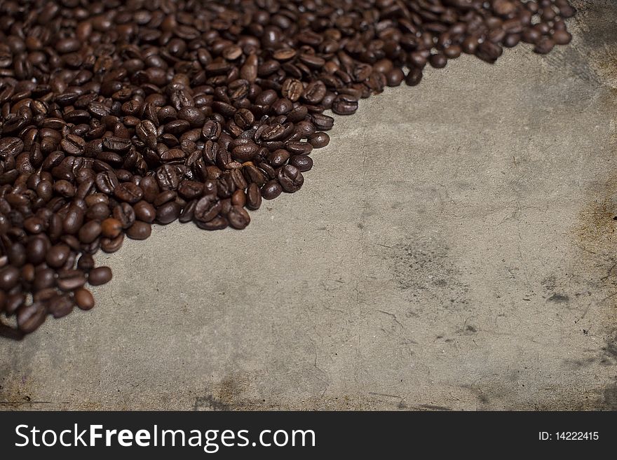 Grungy coffee background with room for copy