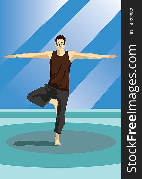 An image showing a person doing the tree posture of a yoga which is known as vrksasasna. An image showing a person doing the tree posture of a yoga which is known as vrksasasna.