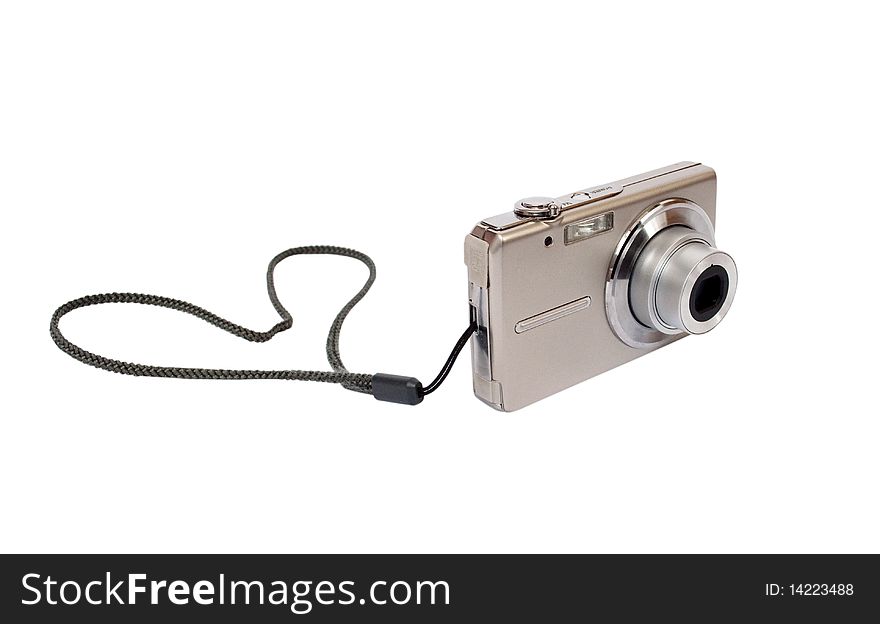 The camera on a white background