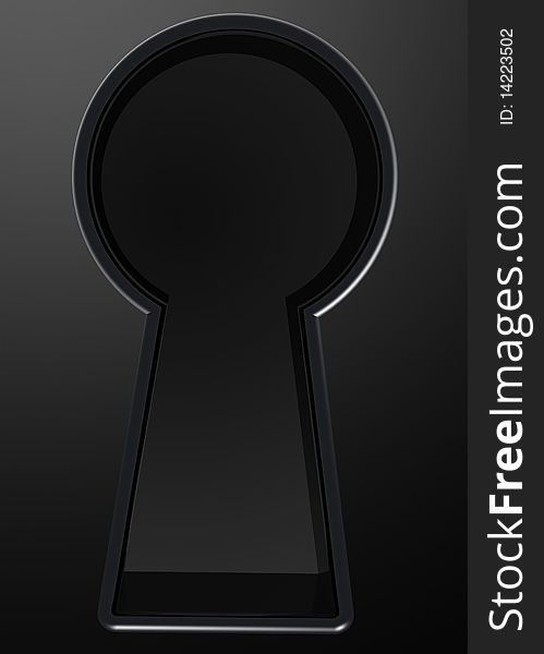 3D rendered illustration of keyhole