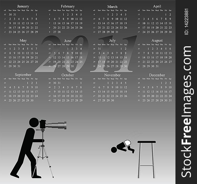 2011 calendar with a comical photographic theme