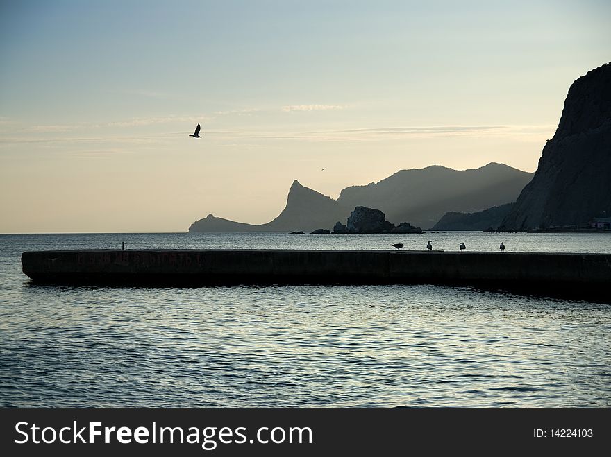 Landscape With Sea And Mountain