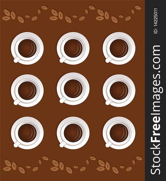 Coffee Cups and beans Classic Wallpaper. Coffee Cups and beans Classic Wallpaper