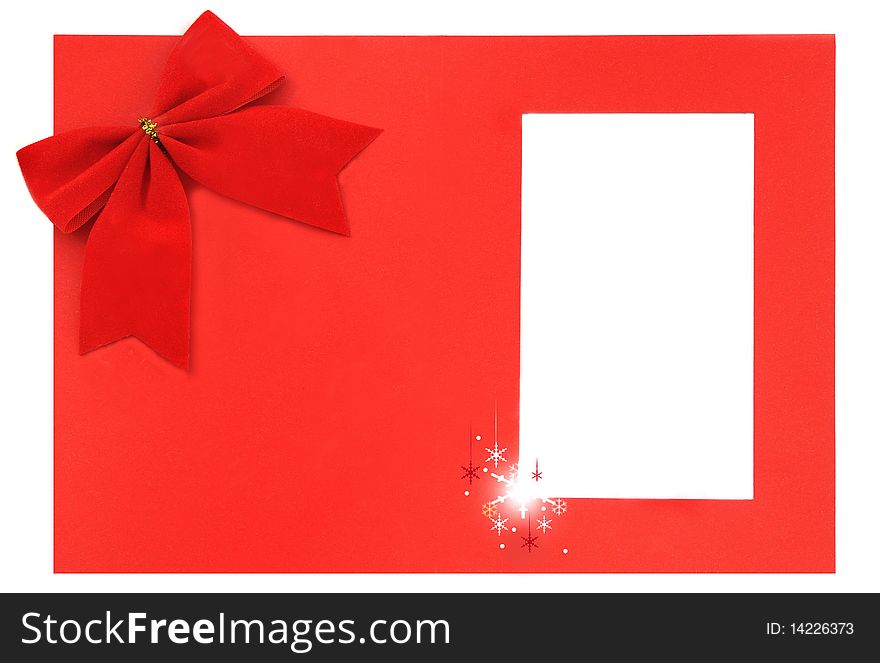 Red christmas card for your own text