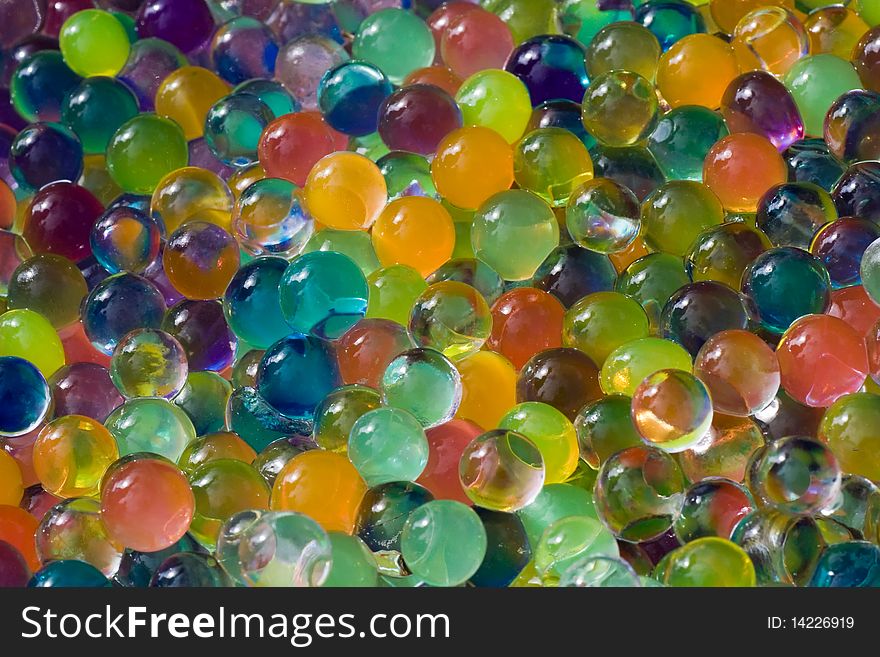 Transparent wet gelly balls texture
