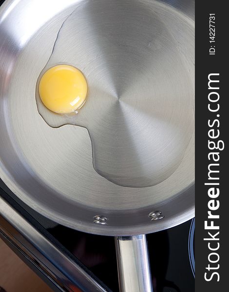 Egg on a frying pan