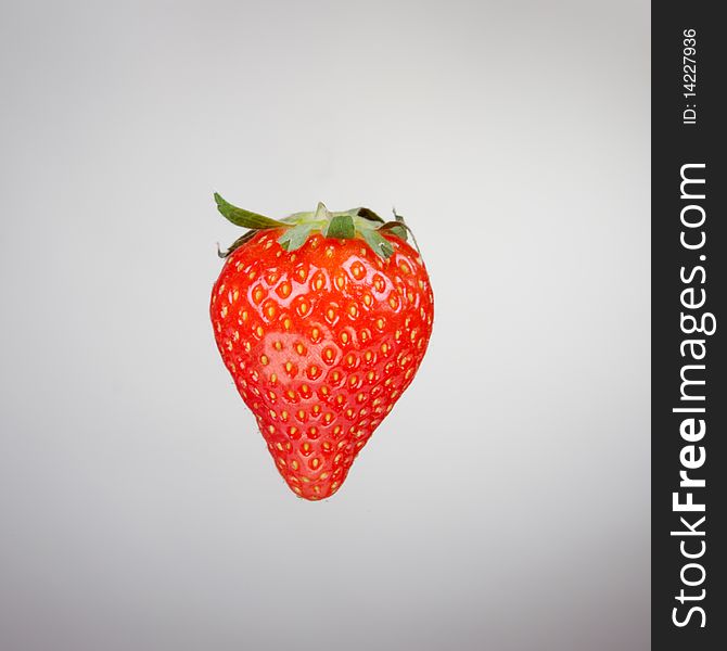 Strawberry on a gray background