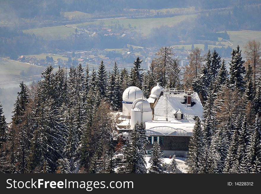 Observatory station in very importent for weather forecast.Here in Gerlitzen Alps,Austria,Europe.