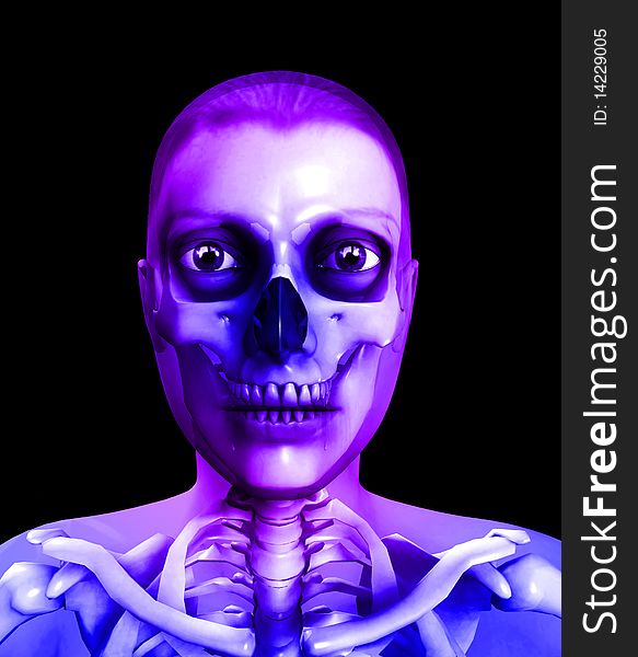 X ray of a women for medical or Halloween concepts. X ray of a women for medical or Halloween concepts.