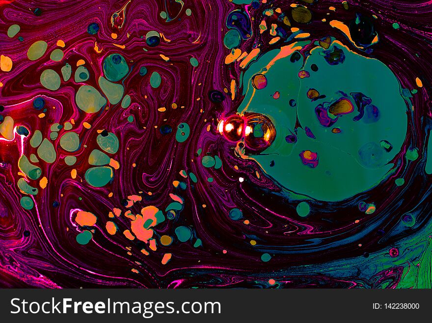 Abstract grunge art background texture with colorful paint splashes