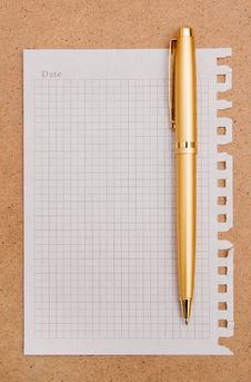 Note Paper And Pen Royalty Free Stock Photos Note Paper And Pen Royalty Free Stock Photos
